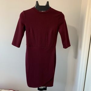 Classy Burgundy Dress